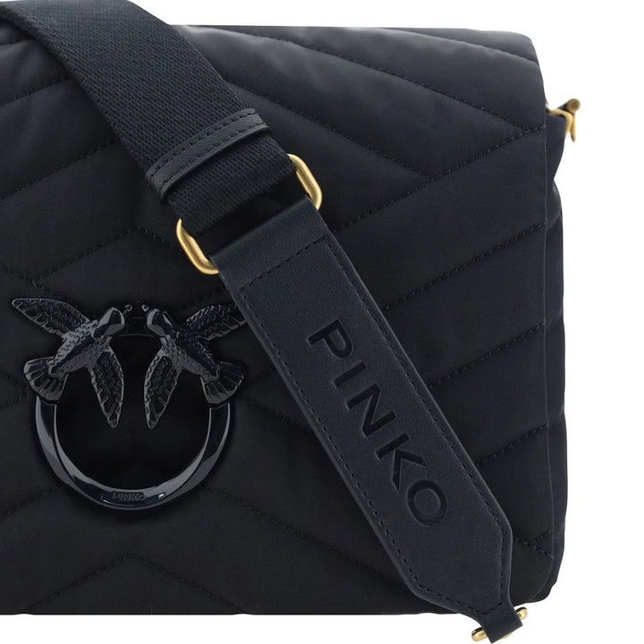 PINKO Black Nylon Crossbody Bag