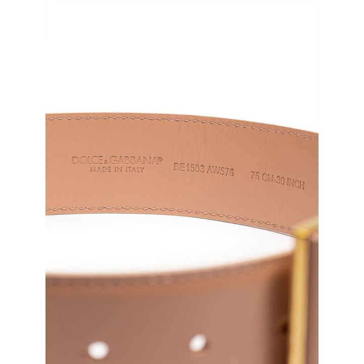 Dolce & Gabbana Pink Leather Belt