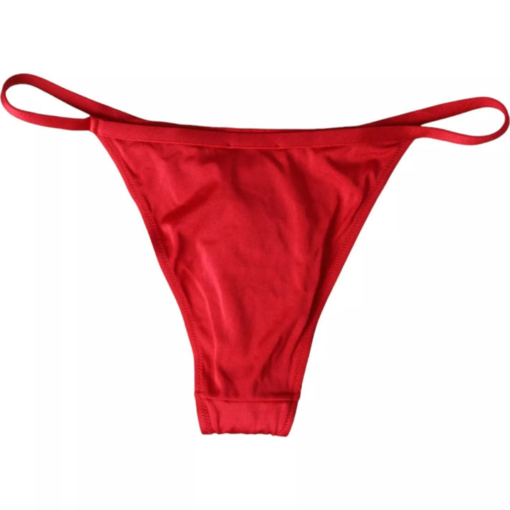 Dolce & Gabbana Red Nylon Stretch Beachwear Swimwear Bottom Bikini