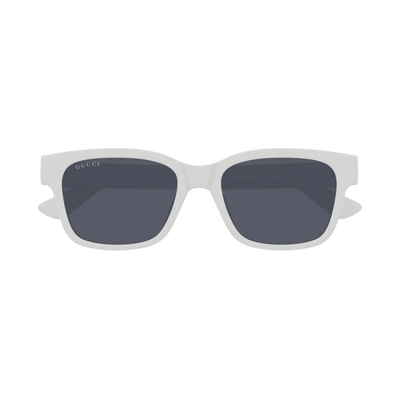 Gucci Sunglasses Square Full Rim, Shiny Grey Frame and Grey Lens GG1716S005
