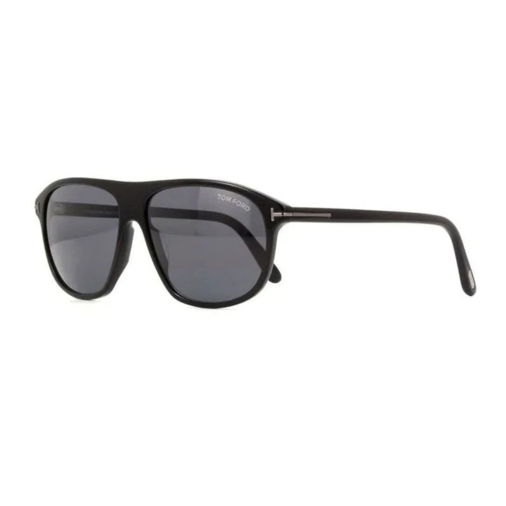 Tom Ford Sunglasses Aviator Full Rim, Shiny Black Frame and Smoke Lens FT1027-N01A