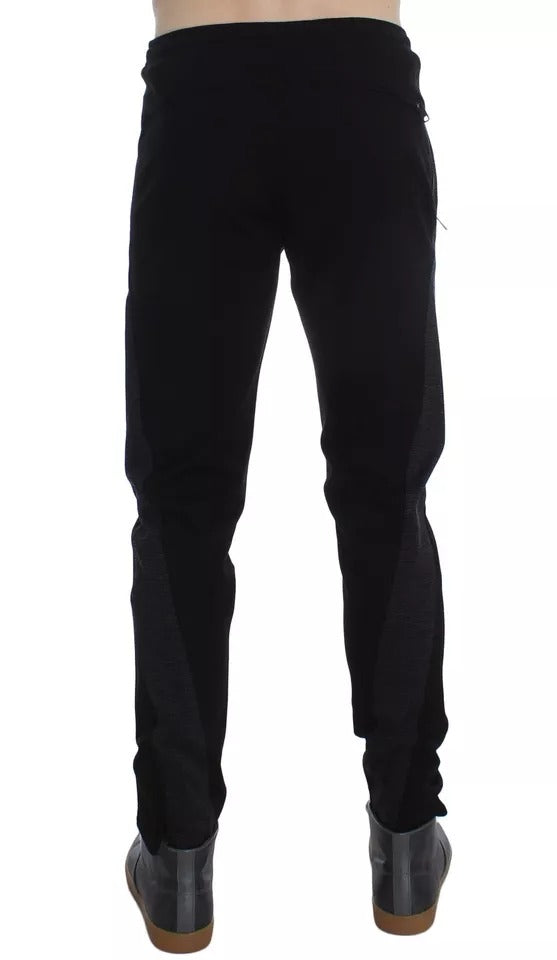 Dolce &amp; Gabbana Sample Sale Dolce &amp; Gabbana Black Gray Wool Casual Trousers Stripe Pants - | Designer outlet