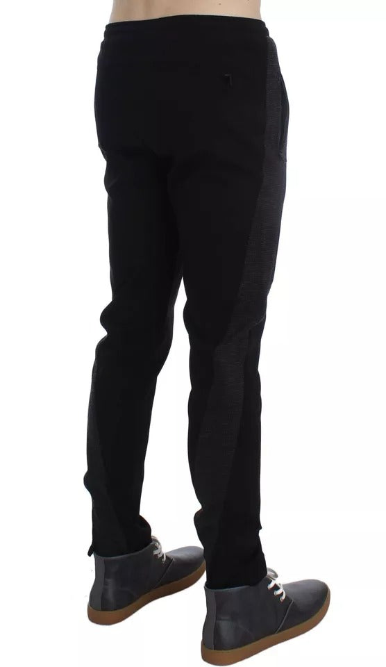 Dolce &amp; Gabbana Sample Sale Dolce &amp; Gabbana Black Gray Wool Casual Trousers Stripe Pants - | Designer outlet