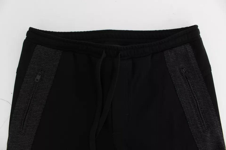 Dolce &amp; Gabbana Sample Sale Dolce &amp; Gabbana Black Gray Wool Casual Trousers Stripe Pants - | Designer outlet