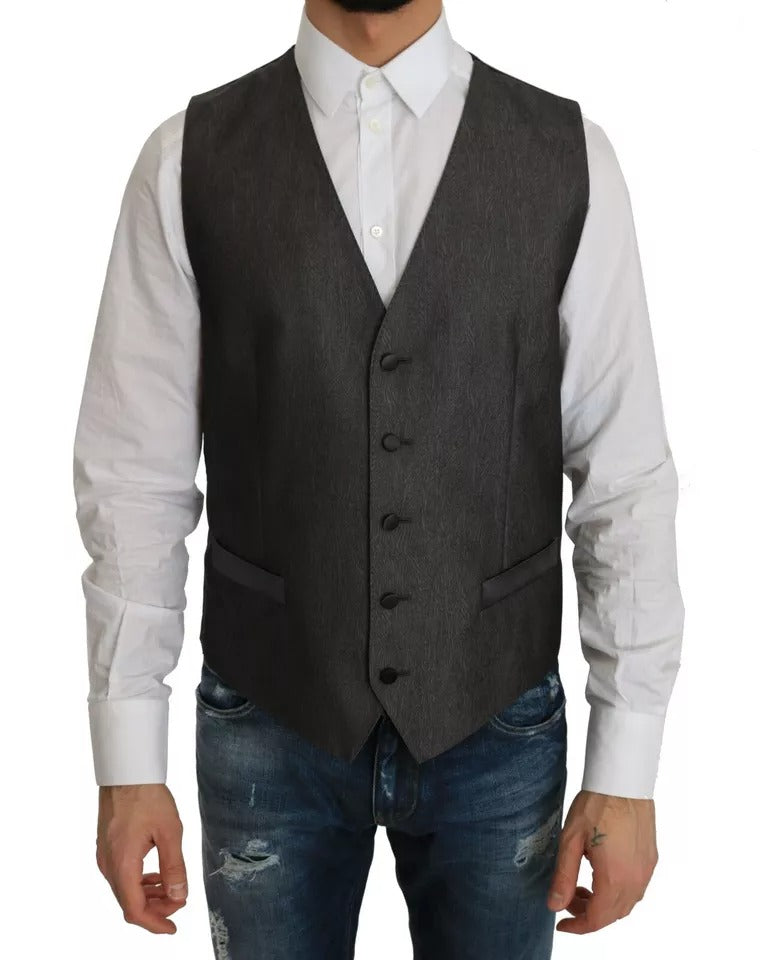 Dolce & Gabbana Gray MARTINI 2 Piece Vest Coat Blazer