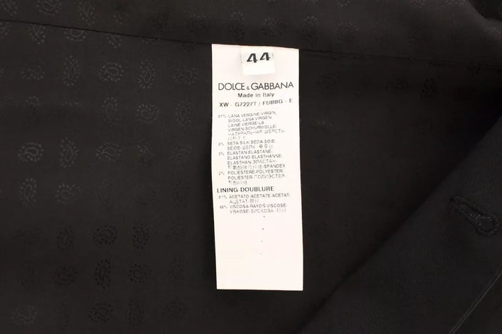 Dolce &amp; Gabbana Sample Sale Dolce &amp; Gabbana Black Wool Silk Dress Gilet Jacket Vest - | Designer outlet