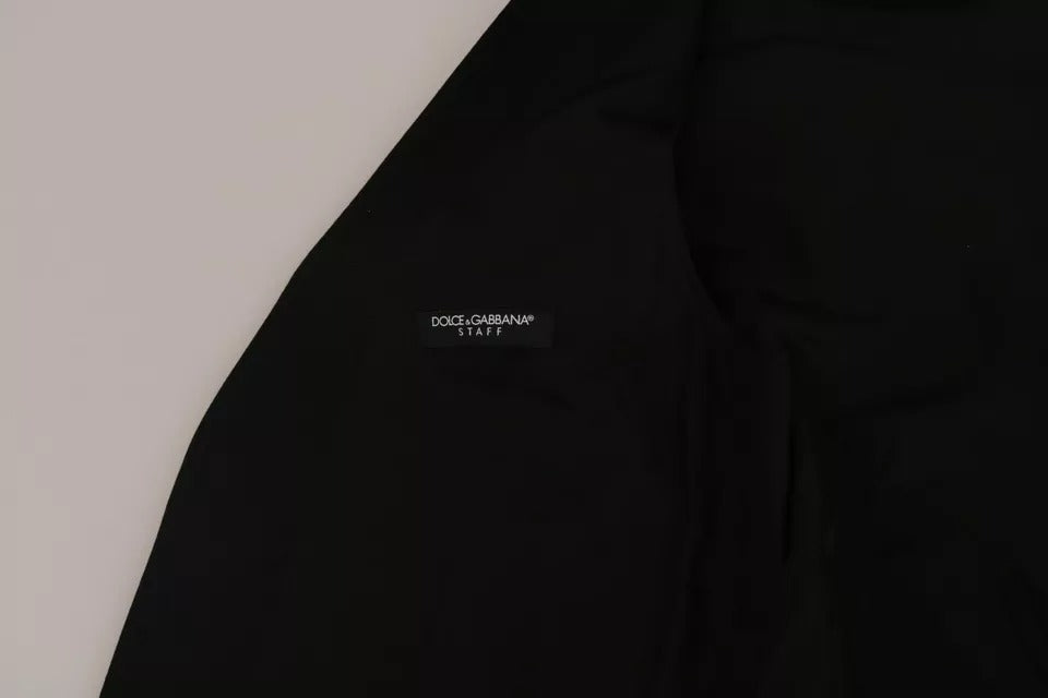 Dolce &amp; Gabbana Sample Sale Dolce &amp; Gabbana Black Wool Logo Waistcoat Vest - | Designer outlet