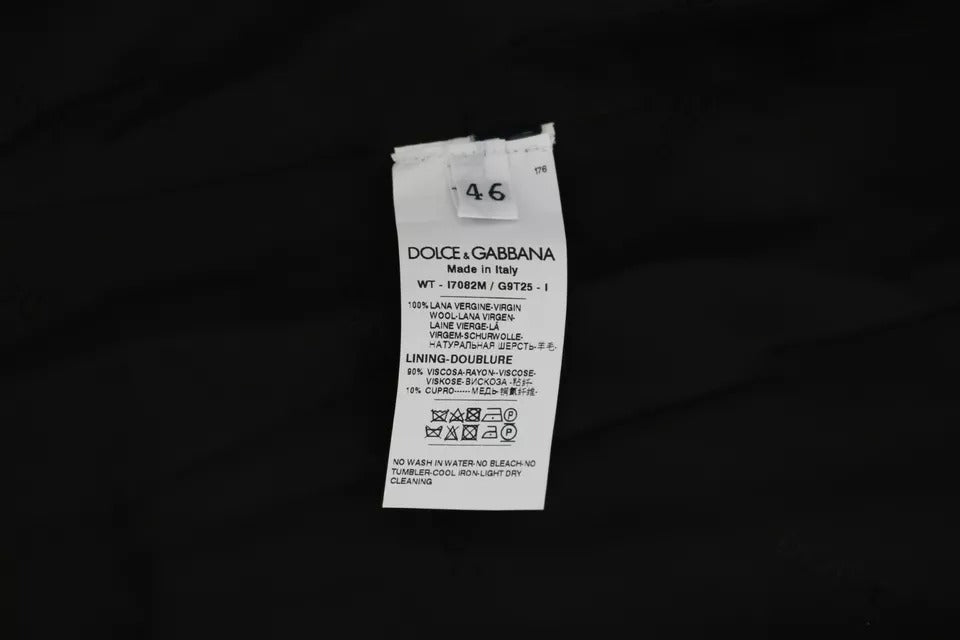 Dolce &amp; Gabbana Sample Sale Dolce &amp; Gabbana Black Wool Logo Waistcoat Vest - | Designer outlet