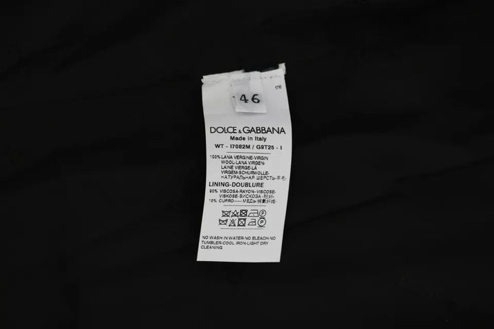 Dolce &amp; Gabbana Sample Sale Dolce &amp; Gabbana Black Wool Logo Waistcoat Vest - | Designer outlet
