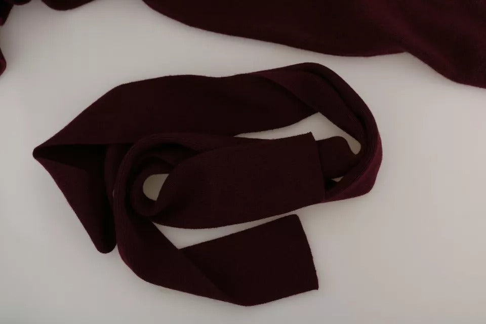 Dolce & Gabbana Bordeaux Cashmere Crown Cardigan Sweater by Dolce & Gabbana outlet now on sale