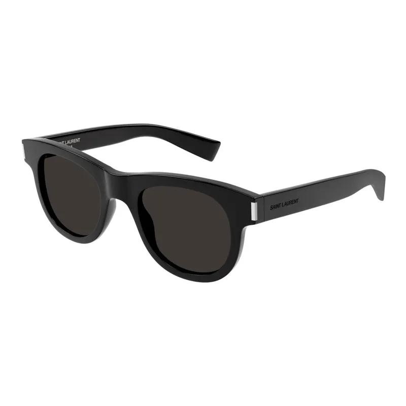 Saint Laurent Sunglasses Round Full Rim, Black Frame And Black Lens