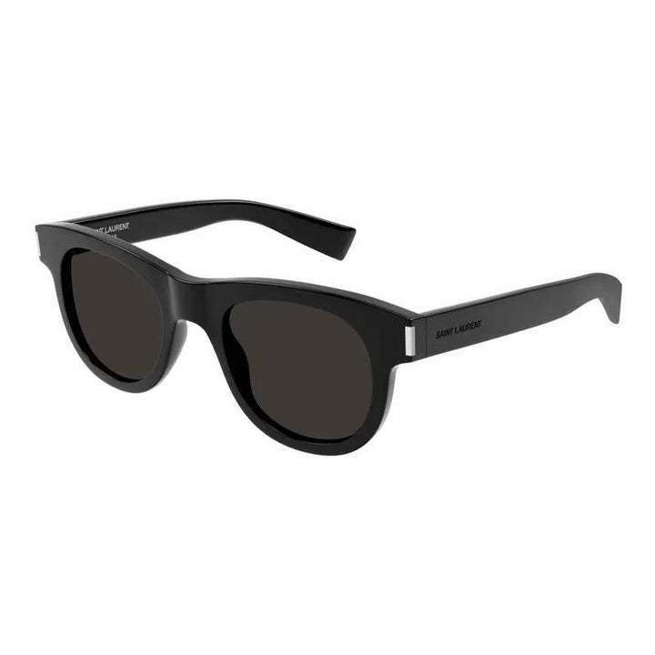 Saint Laurent Sunglasses Round Full Rim, Black Frame And Black Lens