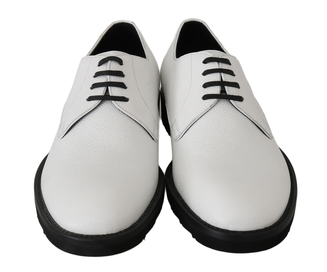Dolce &amp; Gabbana Sample Sale Dolce &amp; Gabbana White Leather Derby Dress Formal Shoes - | Designer outlet