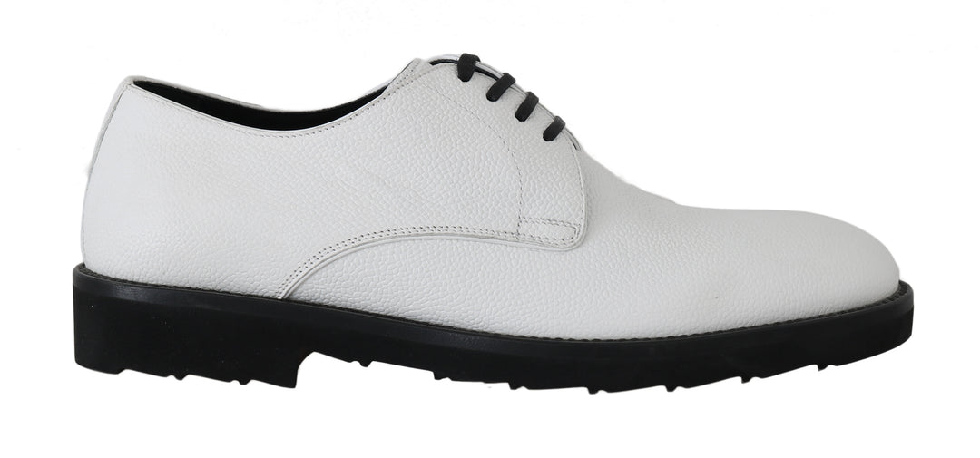 Dolce & Gabbana Sample Sale Dolce & Gabbana White Leather Derby Dress Formal Shoes - | Designer outlet