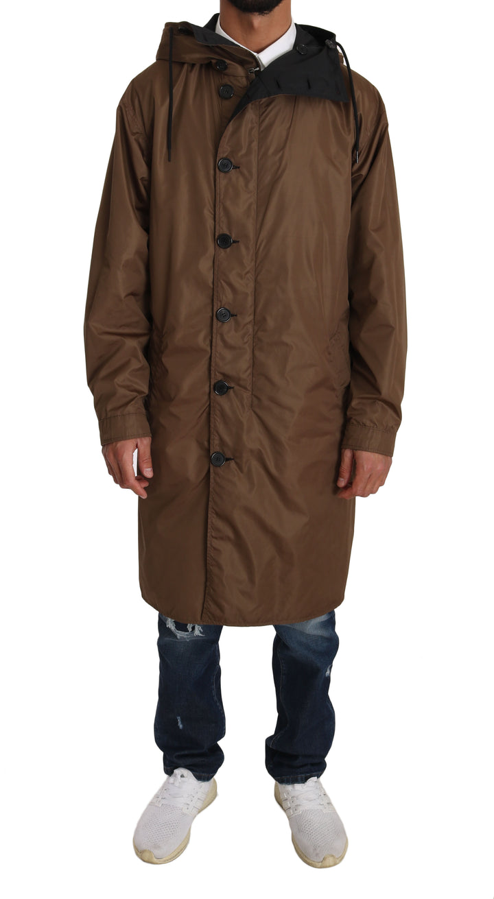 Dolce & Gabbana - Dolce & Gabbana Elegant Reversible Hooded Raincoat - JKT2244 - 46 - Ask Me Wear