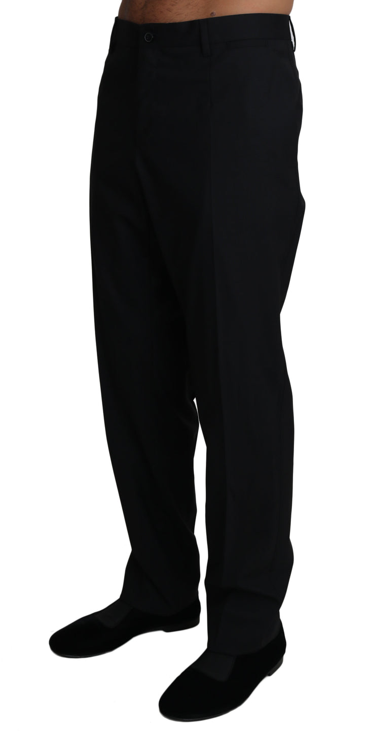 Dolce &amp; Gabbana Black Wool Stretch Dress Trousers Pants by Dolce &amp; Gabbana outlet now on sale
