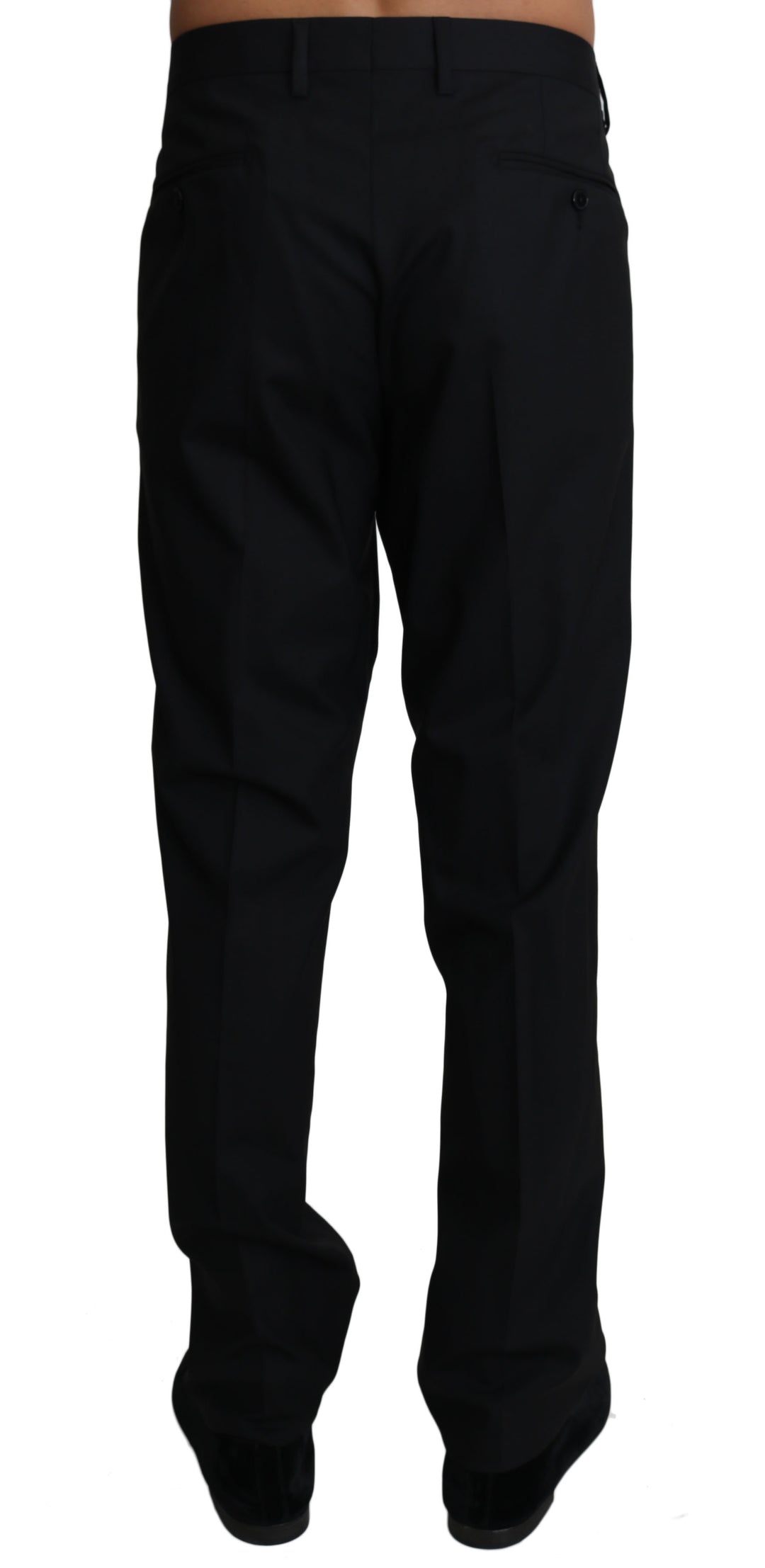 Dolce &amp; Gabbana Black Wool Stretch Dress Trousers Pants by Dolce &amp; Gabbana outlet now on sale