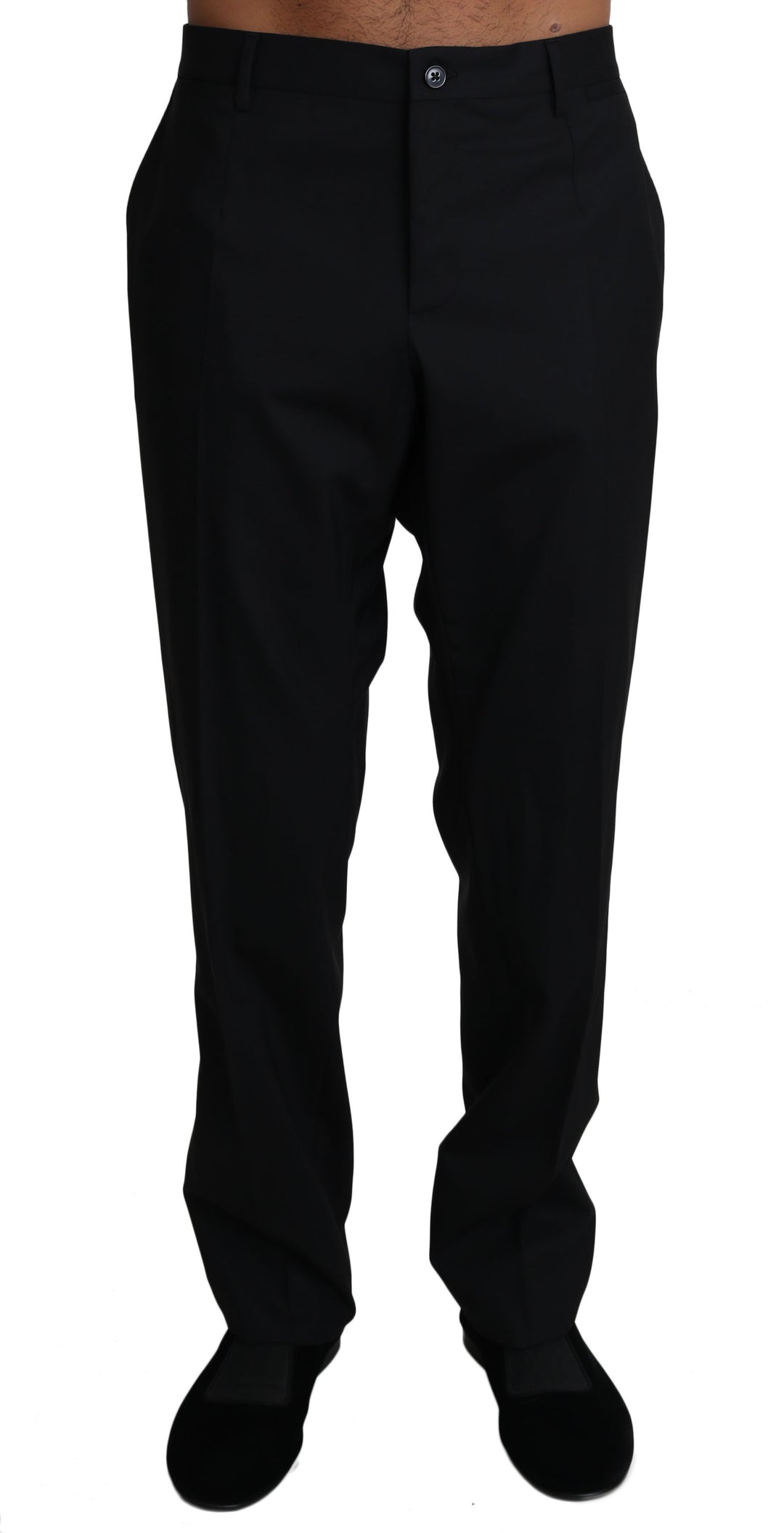 Dolce &amp; Gabbana Black Wool Stretch Dress Trousers Pants by Dolce &amp; Gabbana outlet now on sale
