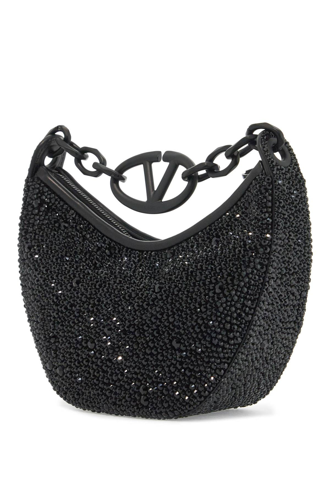 Valentino Garavani Mini Vlogo Moon Bag Hobo Purse With