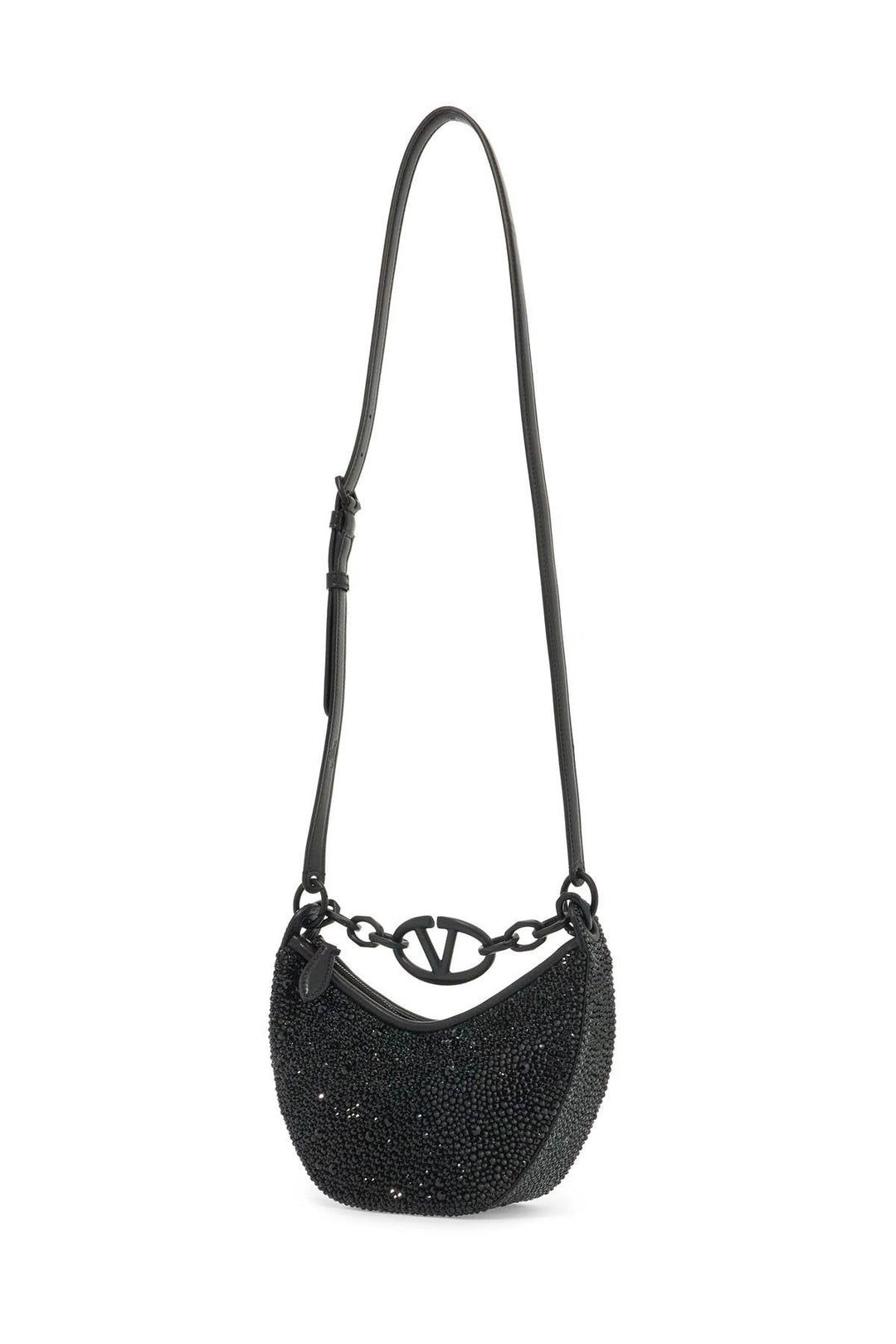 Valentino Garavani Mini Vlogo Moon Bag Hobo Purse With