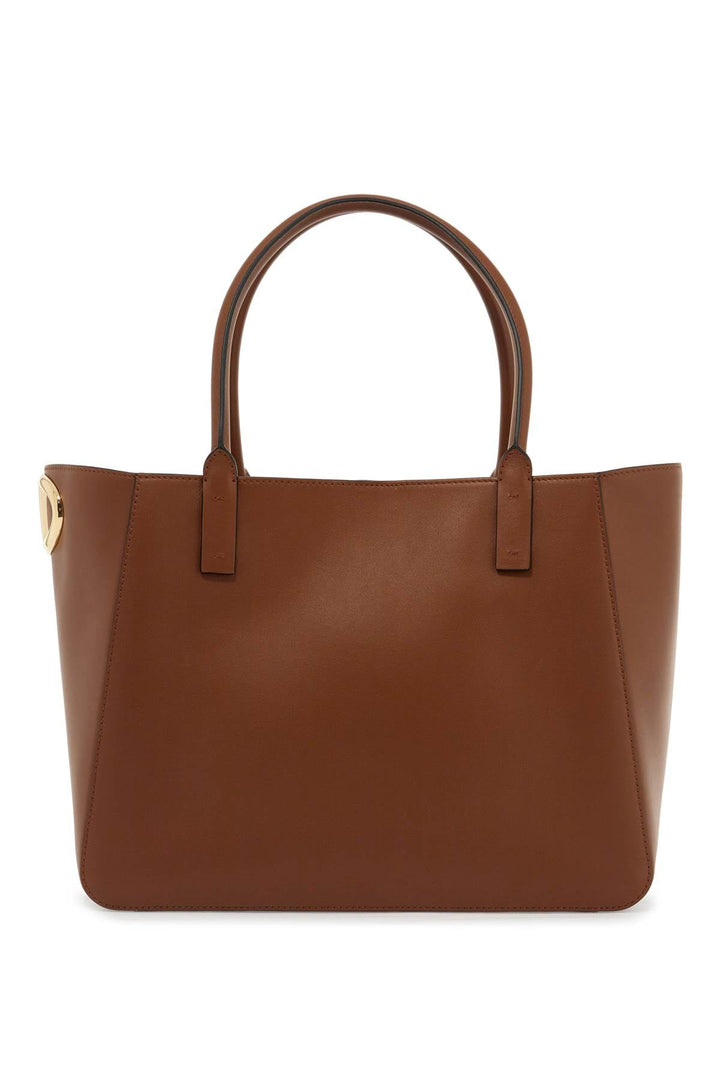 Valentino Garavani Nappa Calfskin Vlogo Side Tote Bag