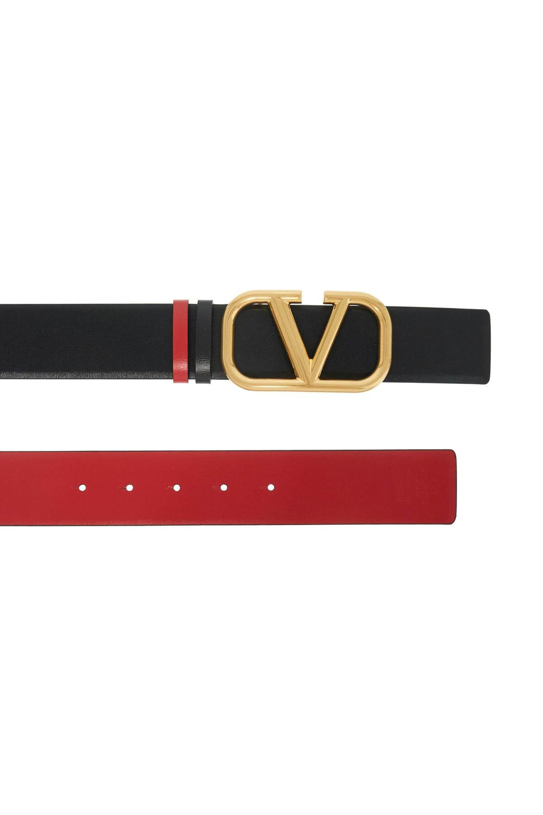 Valentino Garavani Leather Vlogo Signature Reversible Belt (Size - 80)