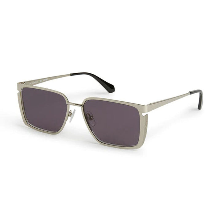 Off-White Sunglasses Rectangle Full Rim, Silver Frame and Dark Grey Lens OERI121YODER7207