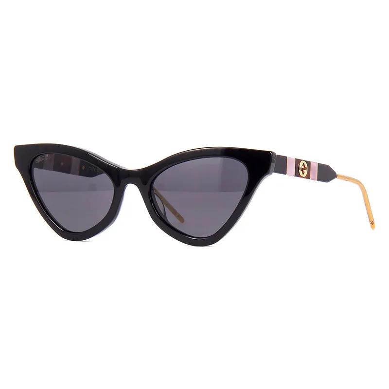 Gucci Sample Sale | Gucci Sunglasses Cat Eye Full Rim, Black Frame And Grey Lens Gg0597S001 - Sunglasses | Designer outlet