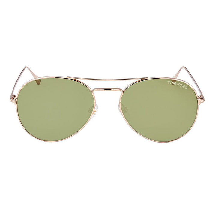 Tom Ford Aviator Full Rim, with a Gold frame and Green lens.