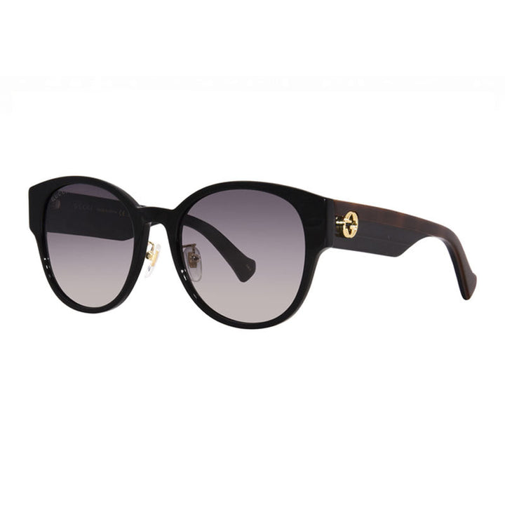 Gucci Sunglasses Round Full Rim, Black Frame and Grey Lens GG1304SK001