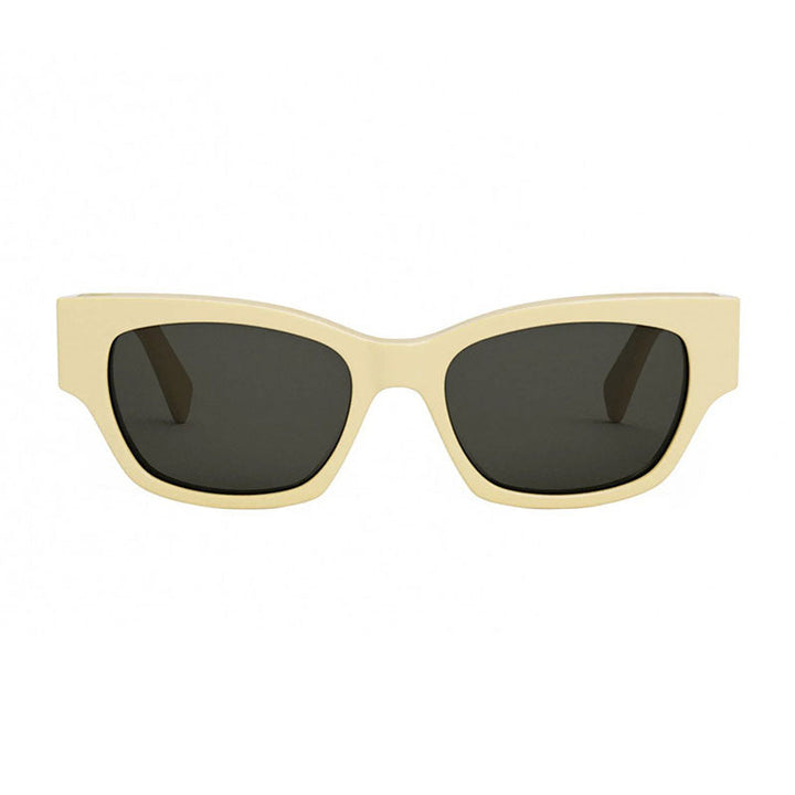 Celine Square Full Rim, with a Shiny Light Brown frame and Smoke lens.