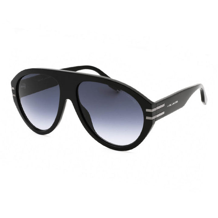 Marc Jacobs Sunglasses Aviator Full Rim, Black/Dark Ruthenium Frame and Grey Gradient Lens MARC747/S0ANS9O