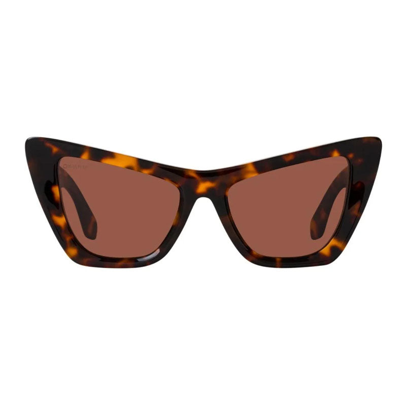 Off-White Sunglasses Cat Eye Full Rim, Havana Frame and Brown Lens EDVARD6064