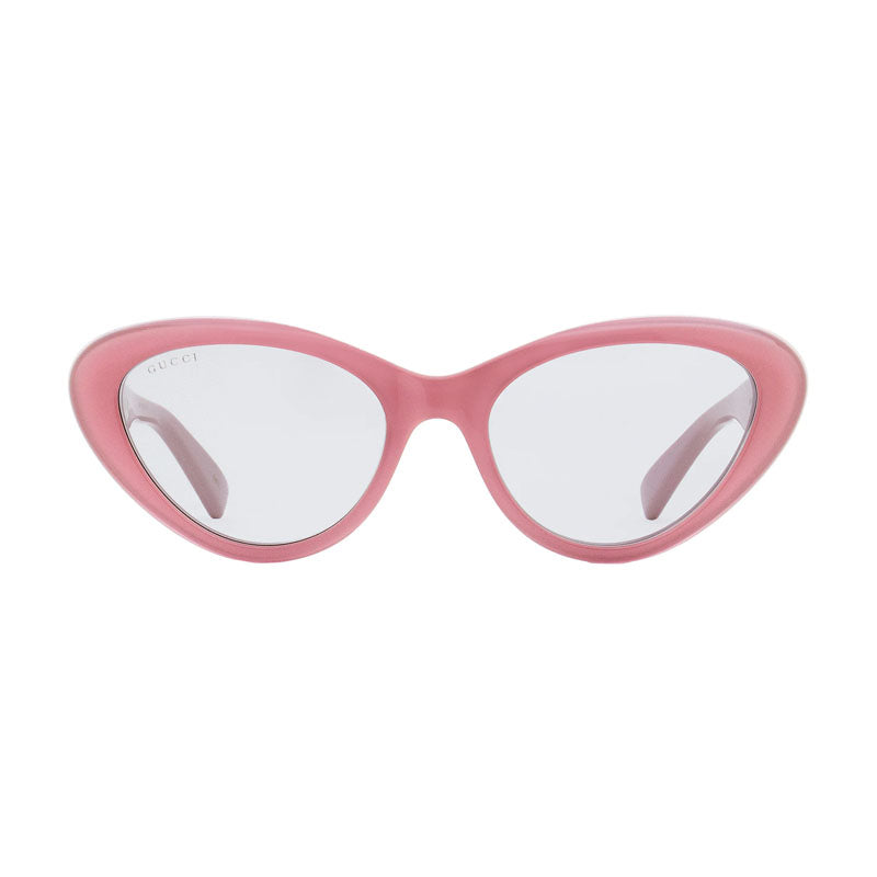 Gucci Sunglasses Cat Eye Full Rim, Pink Frame and Grey Lens GG1170S004