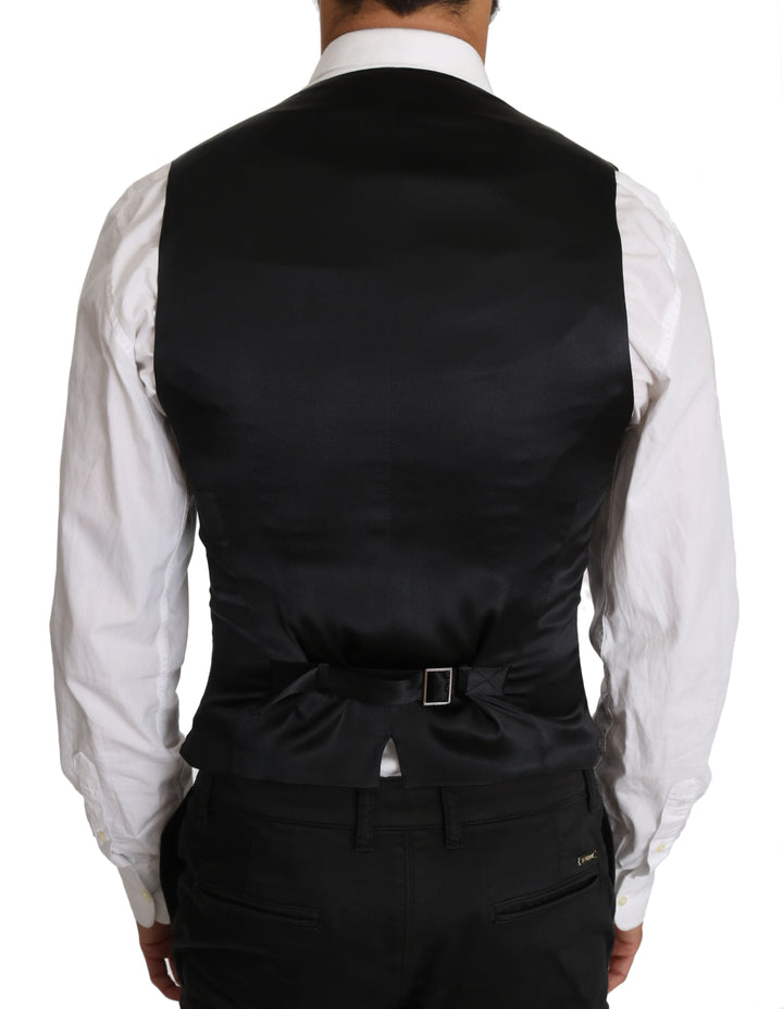 Dolce &amp; Gabbana Gray Wool Double Breasted Waistcoat Vest by Dolce &amp; Gabbana outlet now on sale