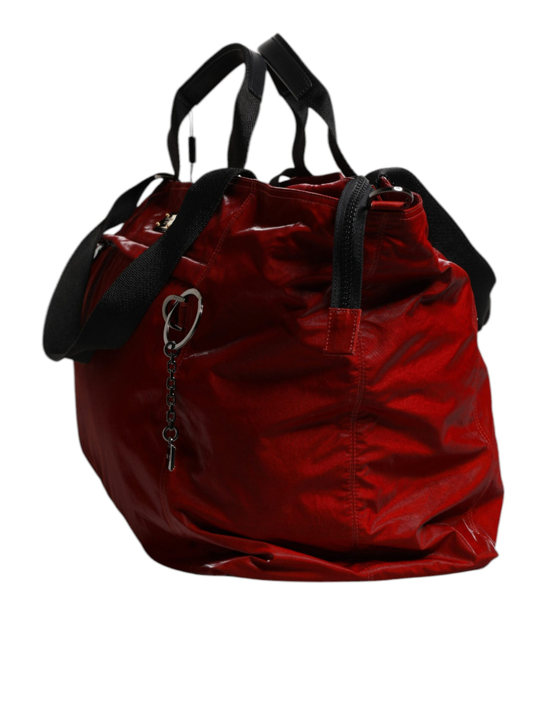 Dolce & Gabbana Red Nylon Calfskin Hand Shoulder Duffel Bag