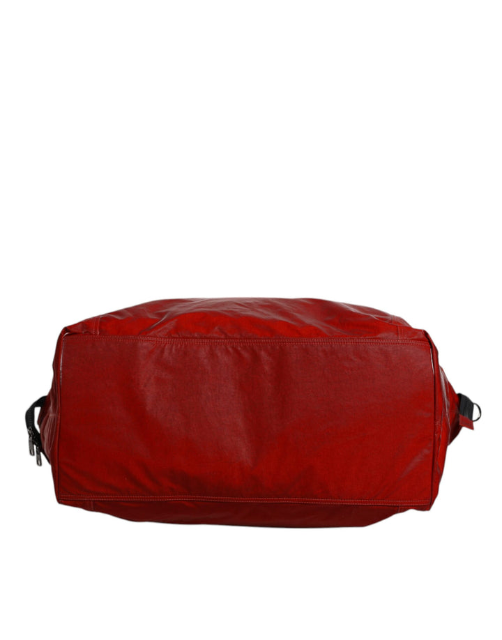 Dolce & Gabbana Red Nylon Calfskin Hand Shoulder Duffel Bag