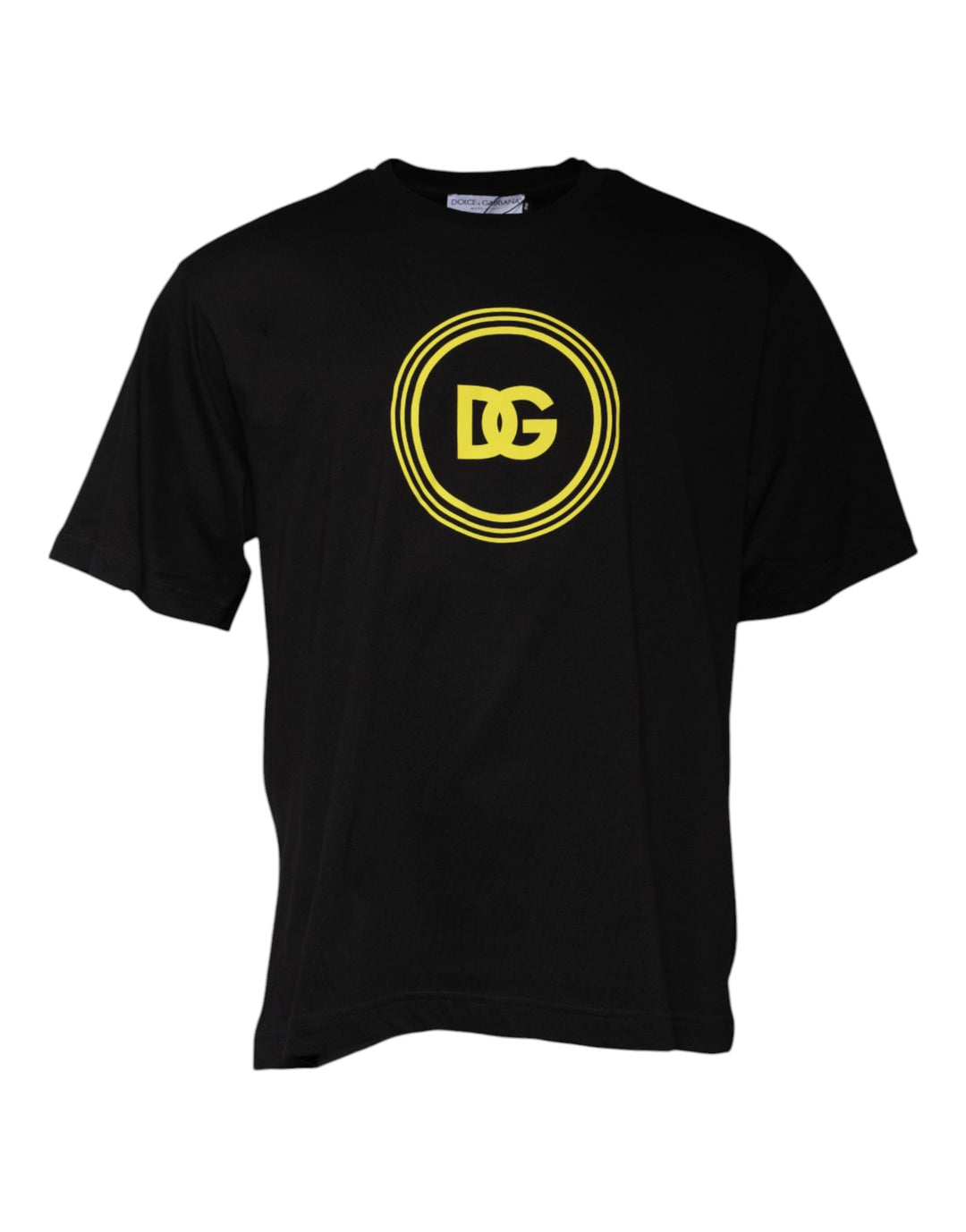 Dolce &amp; Gabbana Sample Sale Dolce &amp; Gabbana Black Logo Print Cotton Crew Neck T-shirt - | Designer outlet