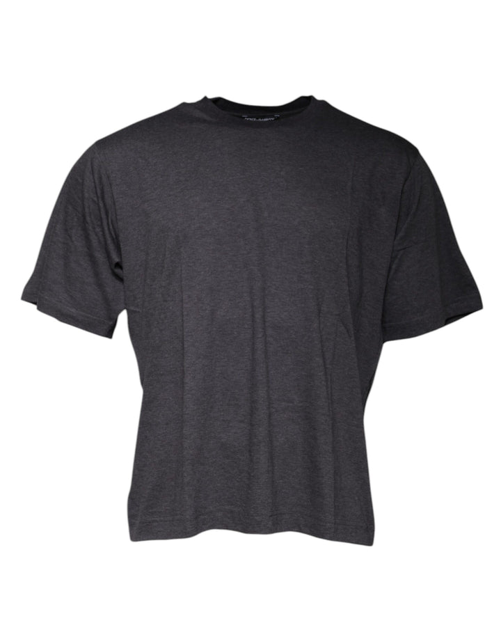 Dolce &amp; Gabbana Dark Gray Crew Neck Short Sleeves T-shirt by Dolce &amp; Gabbana outlet now on sale