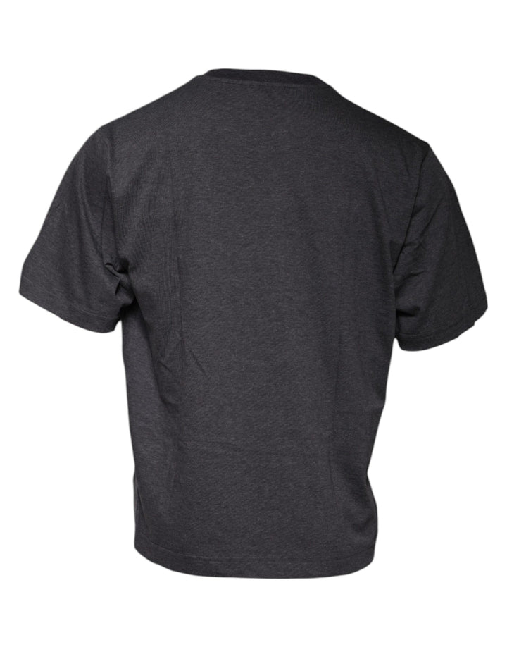 Dolce &amp; Gabbana Dark Gray Crew Neck Short Sleeves T-shirt by Dolce &amp; Gabbana outlet now on sale