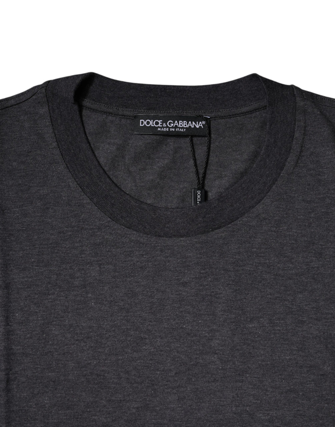Dolce &amp; Gabbana Dark Gray Crew Neck Short Sleeves T-shirt by Dolce &amp; Gabbana outlet now on sale