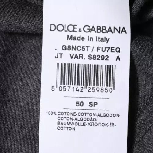 Dolce &amp; Gabbana Dark Gray Crew Neck Short Sleeves T-shirt by Dolce &amp; Gabbana outlet now on sale
