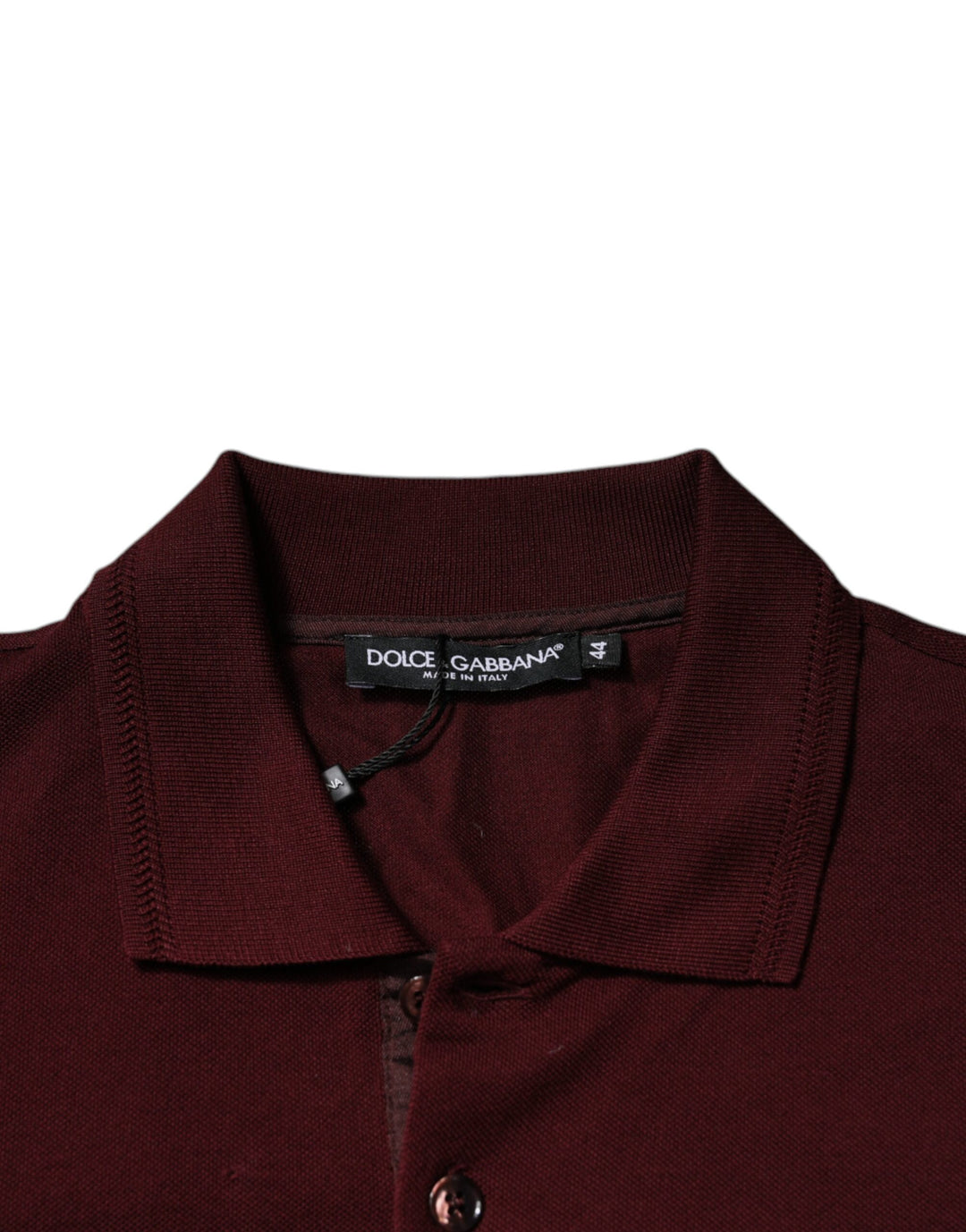 Dolce &amp; Gabbana Sample Sale Dolce &amp; Gabbana Maroon Collared Short Sleeves Polo T-shirt - | Designer outlet