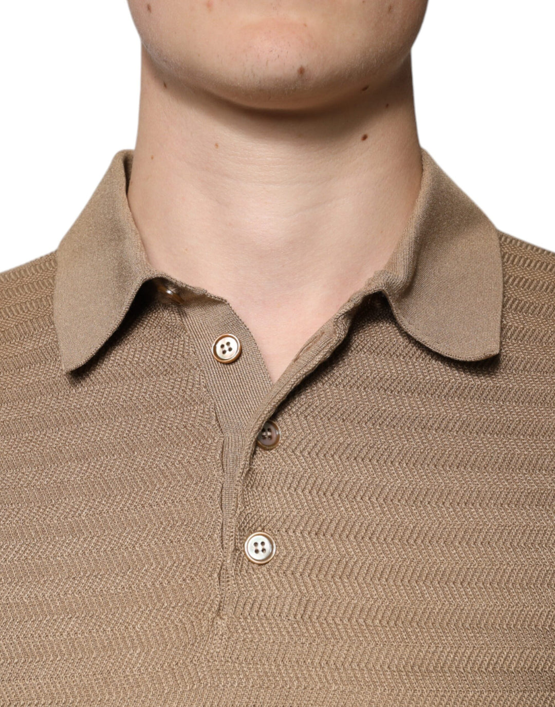 Dolce &amp; Gabbana Sample Sale Dolce &amp; Gabbana Brown Collared Short Sleeves Polo T-shirt - | Designer outlet
