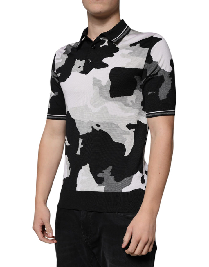 Dolce &amp; Gabbana Sample Sale Dolce &amp; Gabbana Multicolor Camouflage Collared Polo T-shirt - | Designer outlet