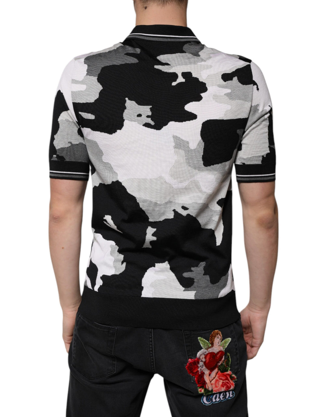Dolce &amp; Gabbana Sample Sale Dolce &amp; Gabbana Multicolor Camouflage Collared Polo T-shirt - | Designer outlet