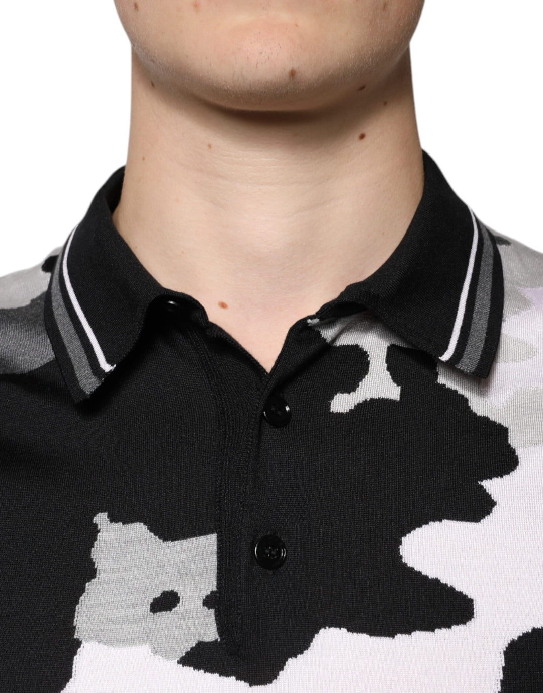Dolce &amp; Gabbana Sample Sale Dolce &amp; Gabbana Multicolor Camouflage Collared Polo T-shirt - | Designer outlet