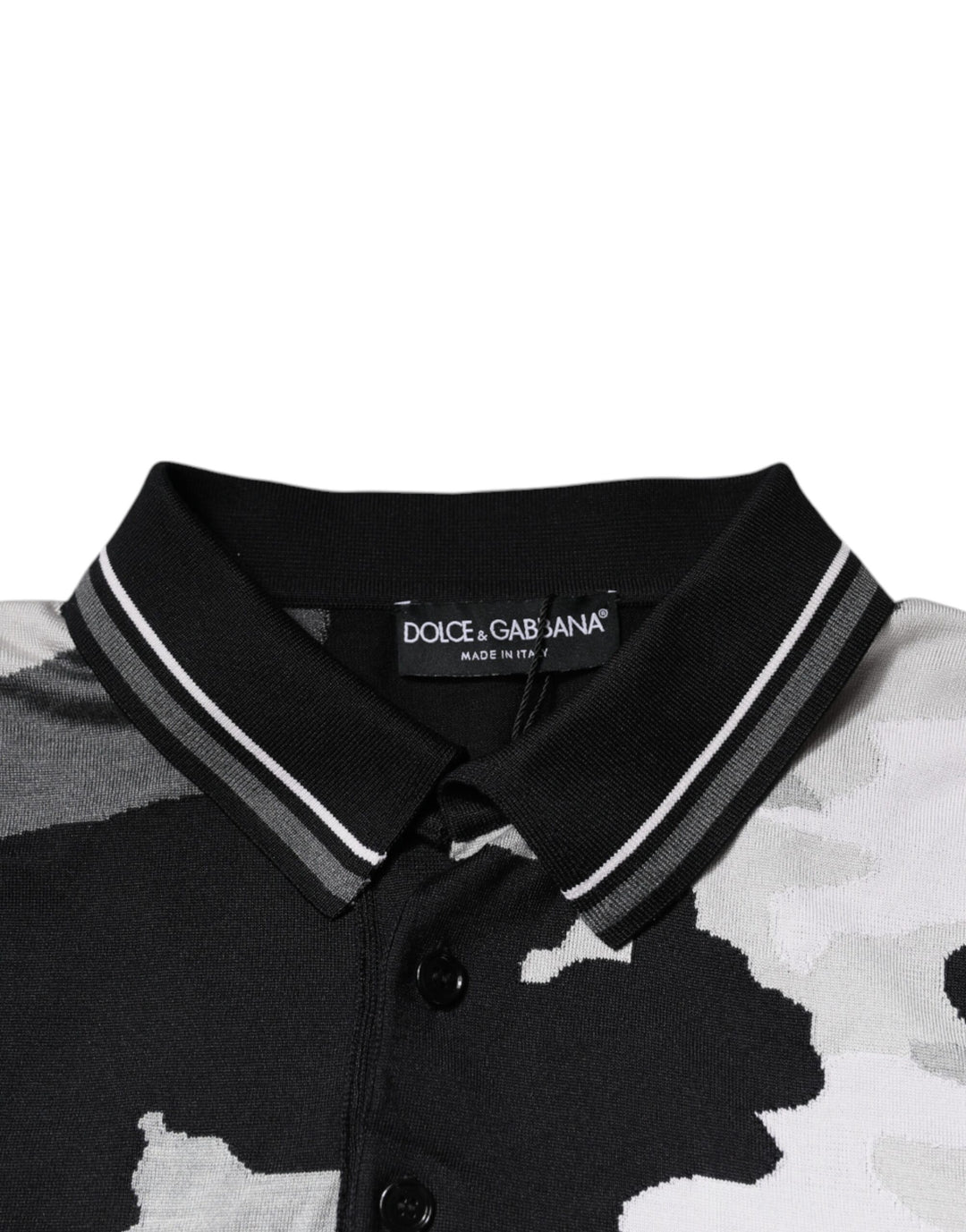 Dolce &amp; Gabbana Sample Sale Dolce &amp; Gabbana Multicolor Camouflage Collared Polo T-shirt - | Designer outlet