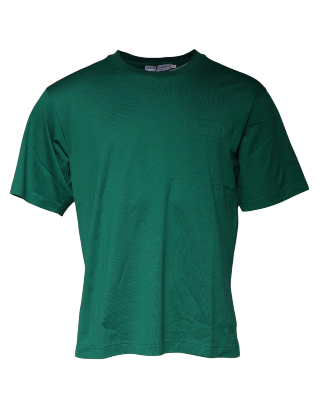 Dolce &amp; Gabbana Sample Sale Dolce &amp; Gabbana Green Logo Crew Neck Short Sleeves T-shirt - | Designer outlet