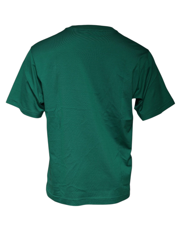 Dolce &amp; Gabbana Sample Sale Dolce &amp; Gabbana Green Logo Crew Neck Short Sleeves T-shirt - | Designer outlet